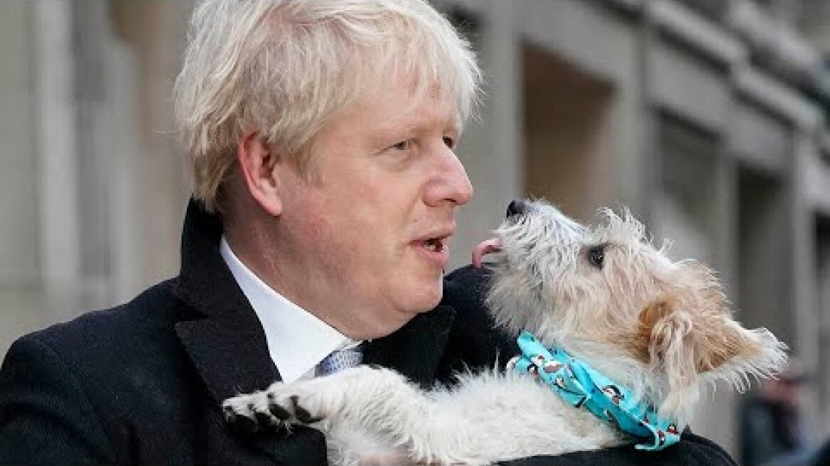 Boris Johnson votes on 2019 General Election and brings his dog to the polling station