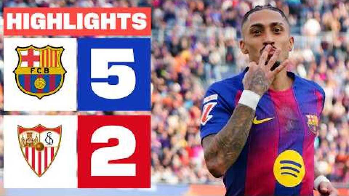 FC BARCELONA 5 -  2 SEVILLA FC | RESUMEN LALIGA EA SPORTS