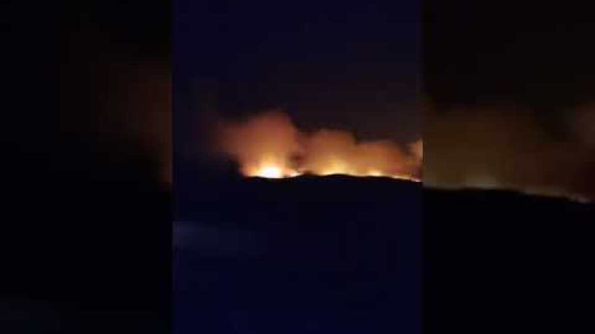 Απίστευτο βίντεο μαρτυρά το μέγεθος του μετώπου της πυρκαγιάς στη Νίψα.