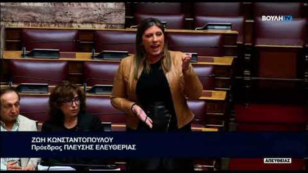 The fight between Gerovasilis and Konstantopoulou in Parliament (2)