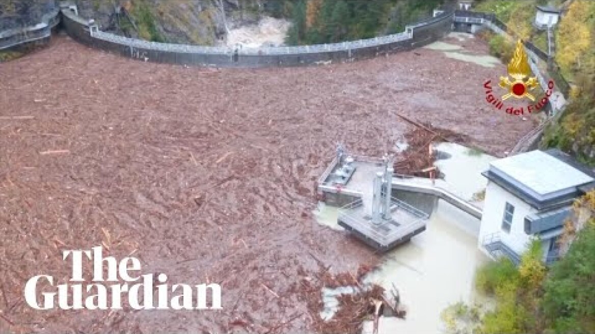 Destruction in Italy after severe winds and rain ravage the north