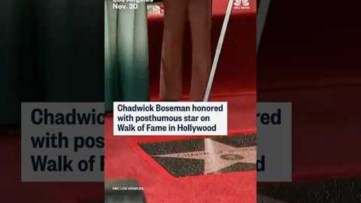 Chadwick Boseman honored with posthumous star on Walk of Fame in Hollywood