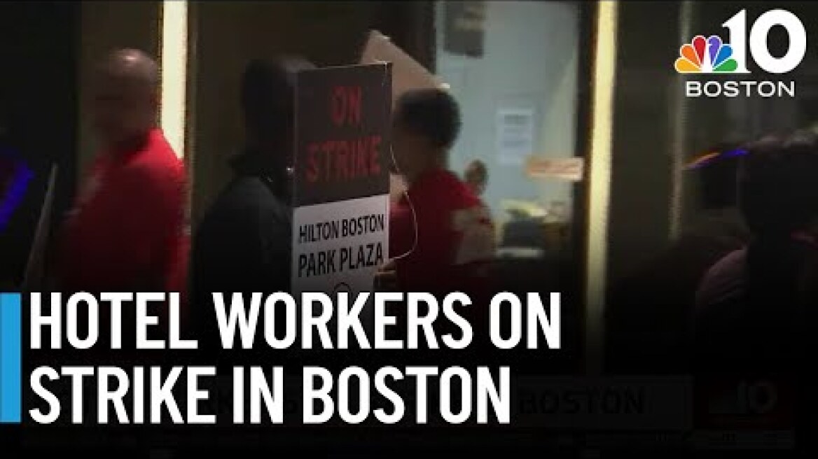 Hotel workers on strike in Boston