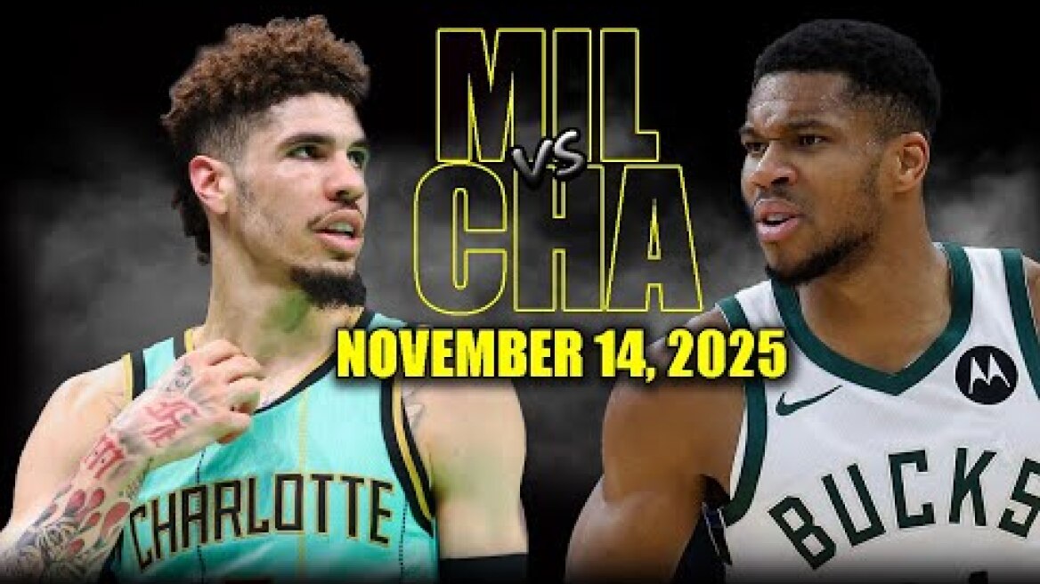 Milwaukee Bucks vs Charlotte Hornets Full Game Highlights - November 14, 2025 | NBA Season