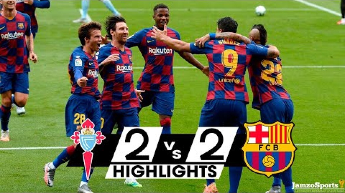 Celta De Vigo Vs Barcelona 2-2 Resumen y Goles | All Goals & Highlights 27/06/2020