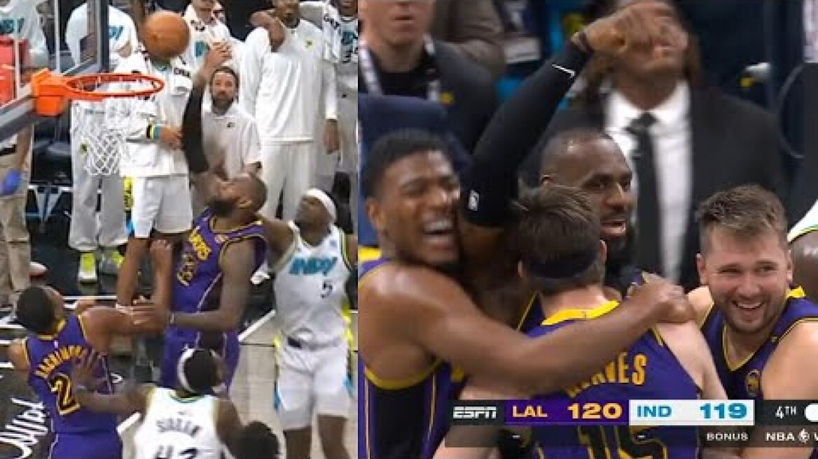 LeBron James GAME WINNER BUZZER BEATER vs Pacers off Luka Doncic miss 😱