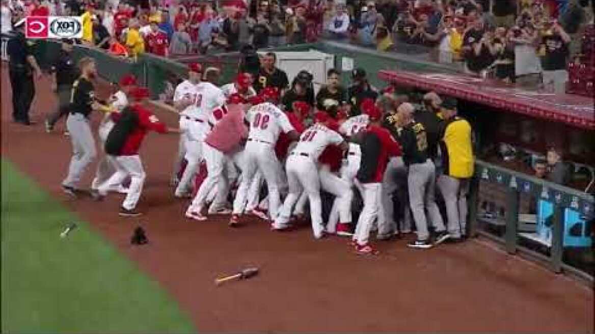 Cincinnati reds vs Pittsburgh Pirates FULL FIGHT -