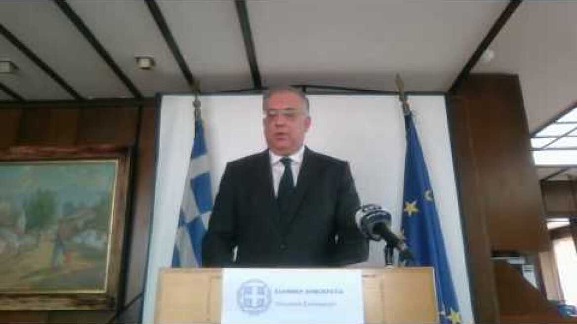 Συνέντευξη Τύπου του υπουργού εσωτερικών κ. Τάκη Θεοδωρικάκου 18/03/2020