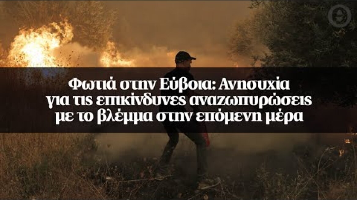 Φωτιά στην Εύβοια: Ανησυχία για τις επικίνδυνες αναζωπυρώσεις με το βλέμμα στην επόμενη μέρα