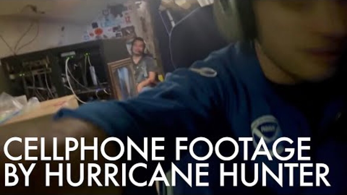 MOMENT hurricane hunter HURLED UP from sit as NOAA's aircraft flies inside the eye of Hurricane Ian