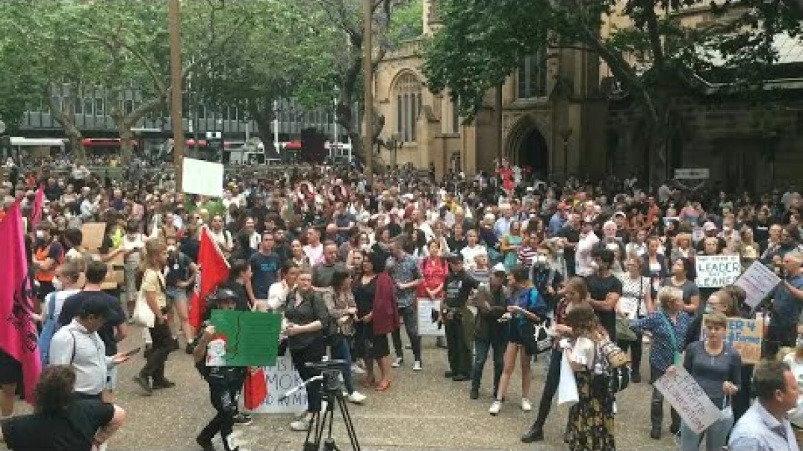 Australians join Sydney climate protest as bushfires rage | AFP