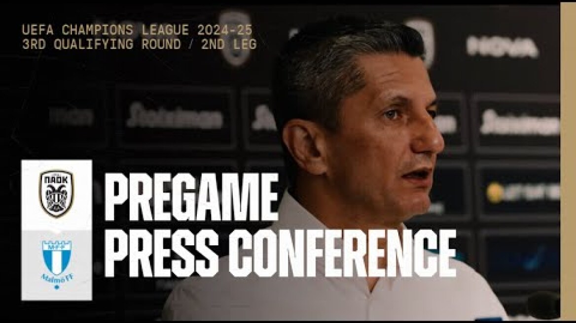 Pregame Press Conference: PAOK FC Vs Malmö FF – Live PAOK TV