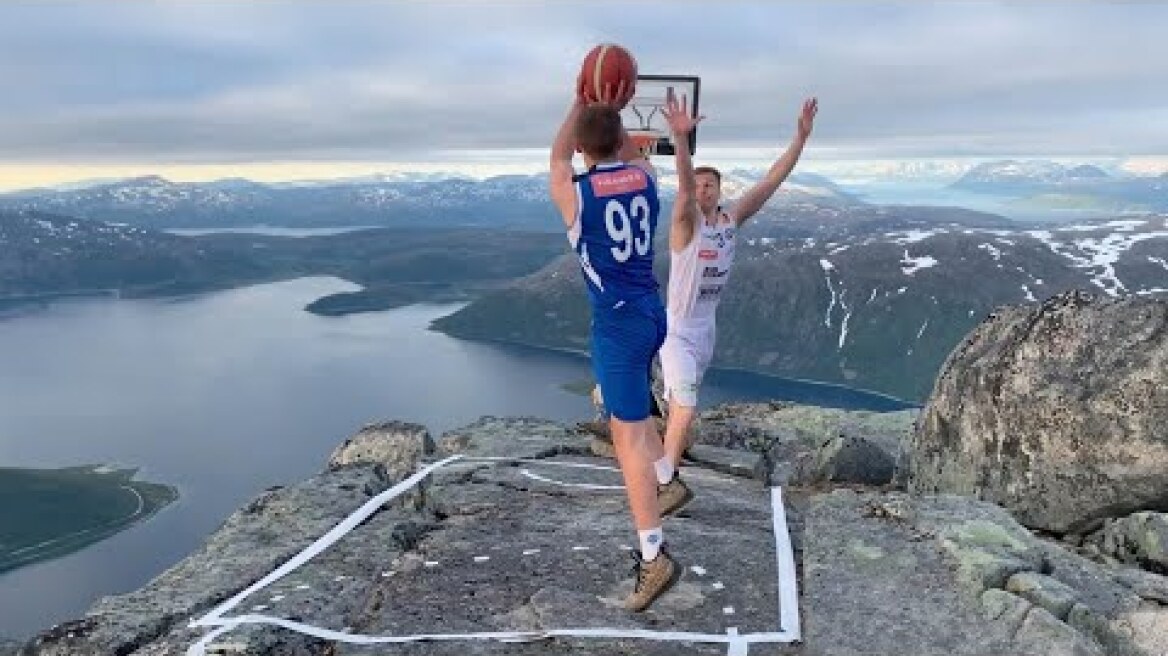 Sports Lovers Play Games On Mountain Top