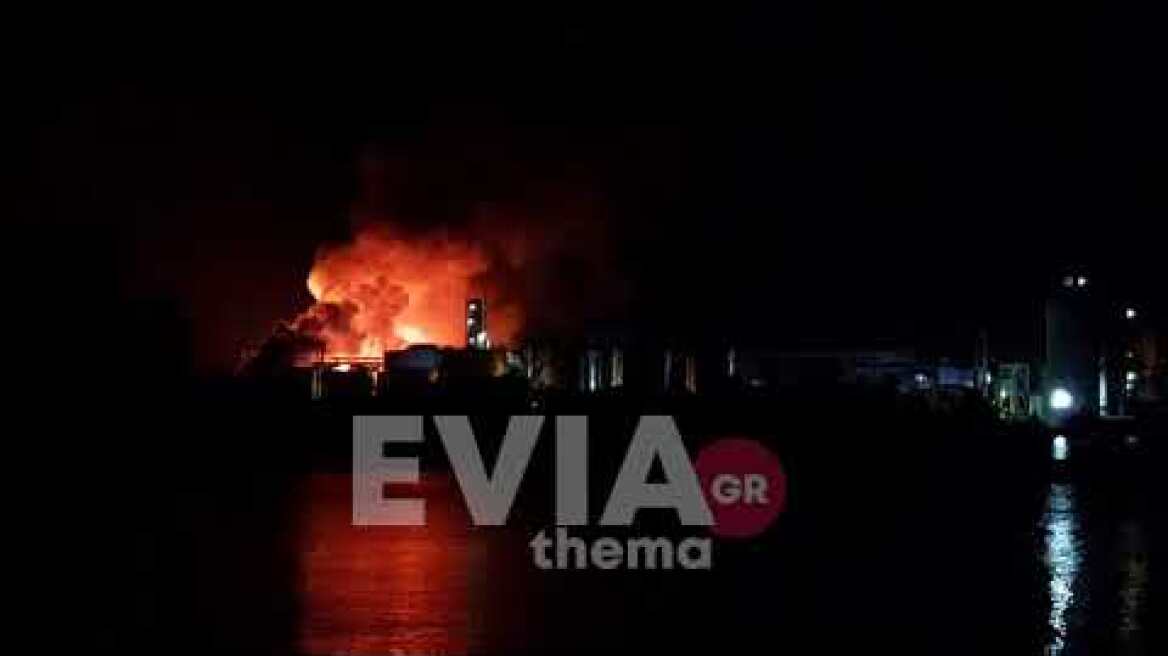 Eviathema.gr - Μεγάλη Φωτιά στην Εταιρία ΣΟΓΙΑ ΕΛΛΑΣ στην Εύβοια