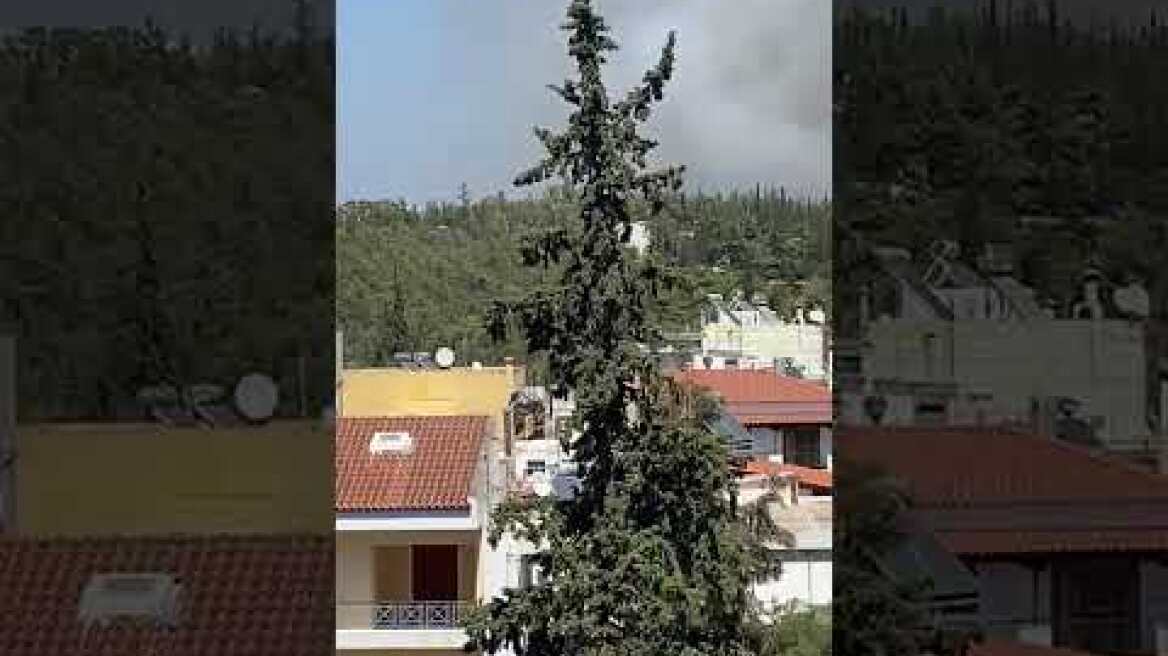 Φωτιά τώρα στους πρόποδες του Υμηττού στην Πολυτεχνειούπολη κοντά στην Κατεχάκη (3)