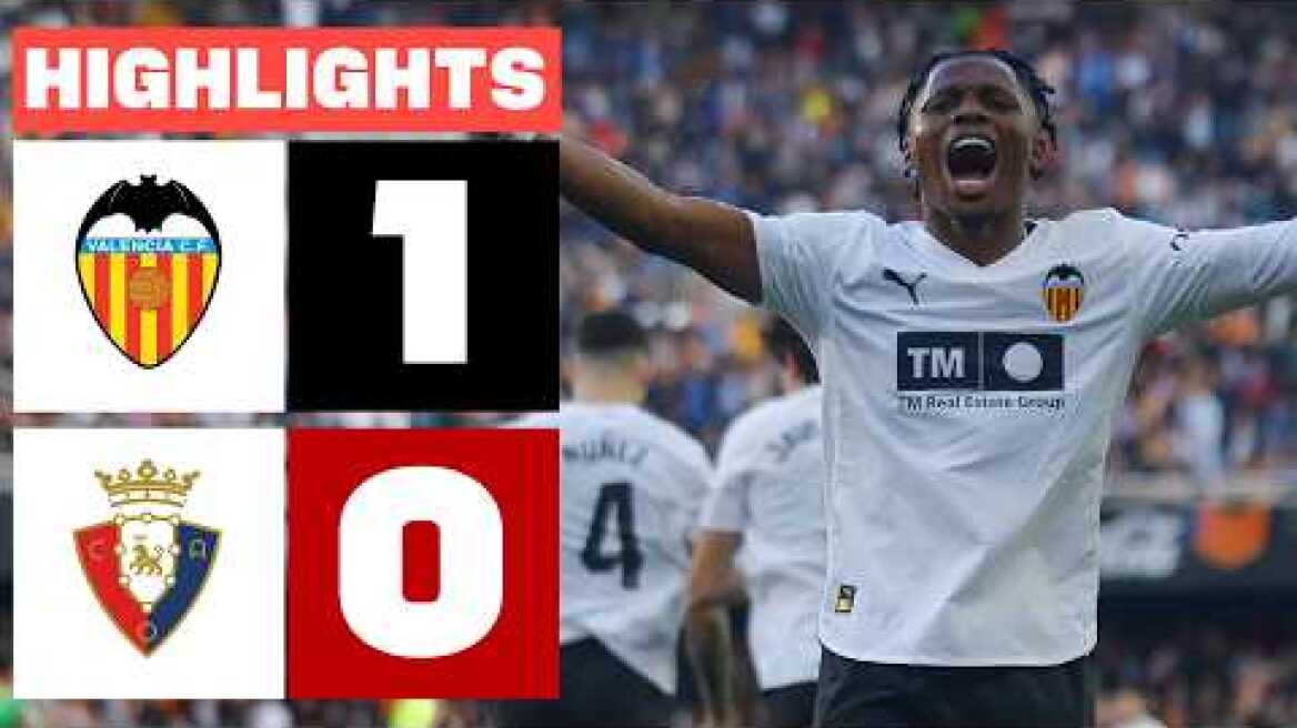 VALENCIA CF 1 - 0 CA OSASUNA | RESUMEN LALIGA EA SPORTS