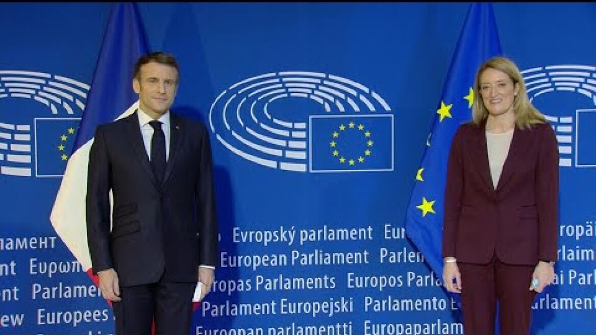 French Presidency of the EU Council: arrival of Emmanuel Macron | AFP