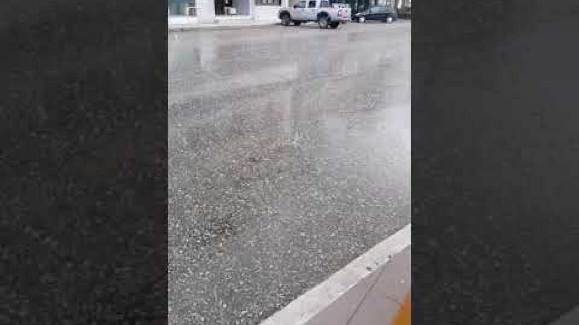 Σφοδρή χαλαζόπτωση στη Νιγρίτα (09/06/2022)