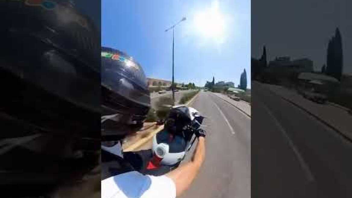 Οδηγός μηχανής έκανε σούζες με υπερβολική ταχύτητα