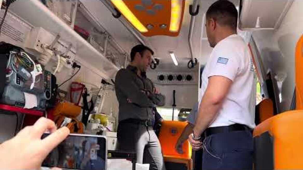 Thesstoday - Κασσελάκης στο συντονιστικό ΕΚΑΒ Θεσσαλονίκης