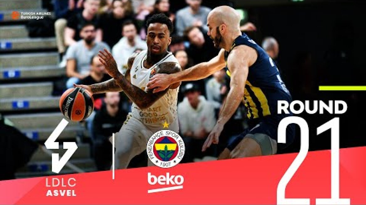De Colo leads ASVEL past Fenerbahce! | Round 21, Highlights | Turkish Airlines EuroLeague