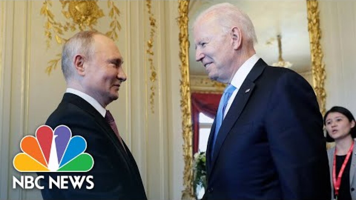 Watch: Biden And Putin Meet, Shake Hands At Geneva Summit | NBC News