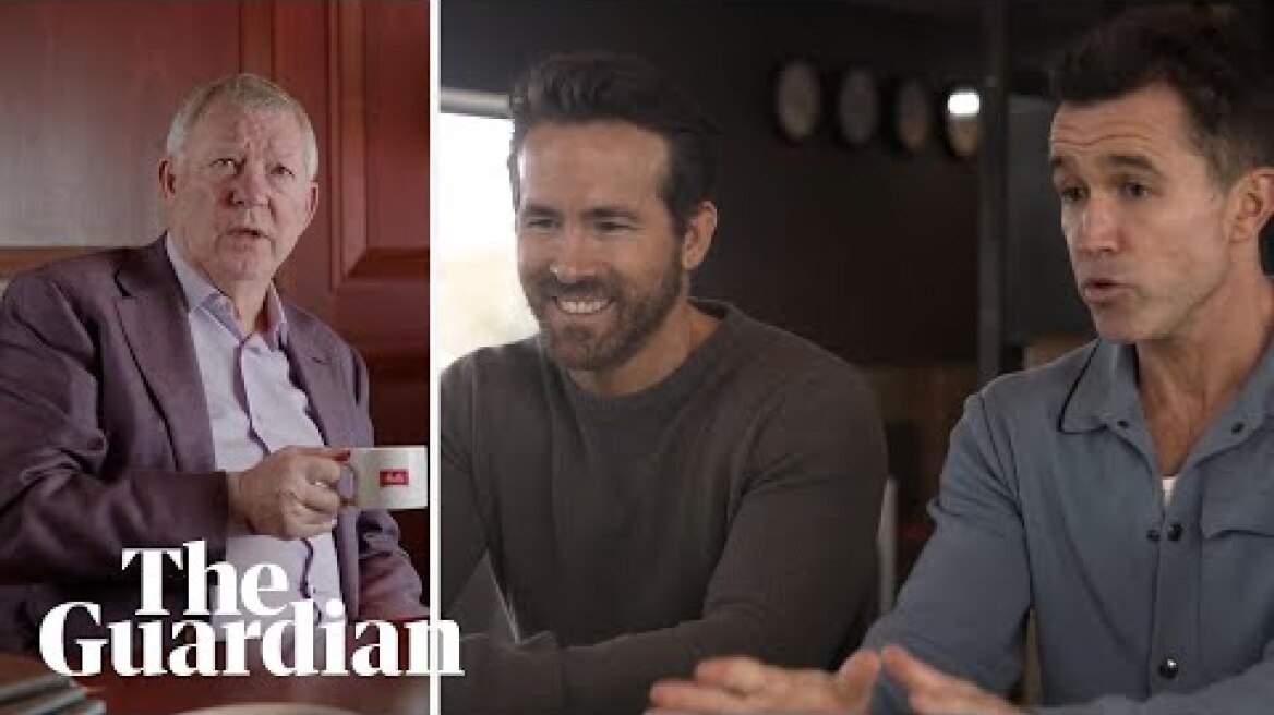 Sir Alex Ferguson joins Ryan Reynolds and Rob McElhenney to announce Wrexham v Man Utd
