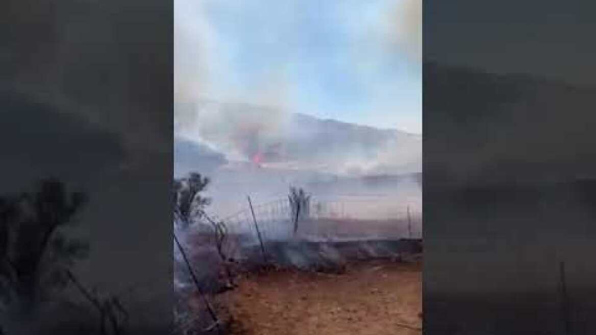 Αναζωπύρωση φωτιάς Μέλαμπες Ρεθύμνου