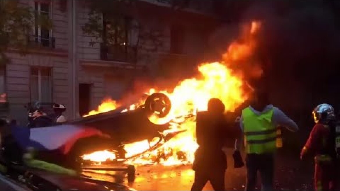 Anger Over Fuel Prices Erupts With Clashes Between Paris Police And Protesters | NBC Nightly News