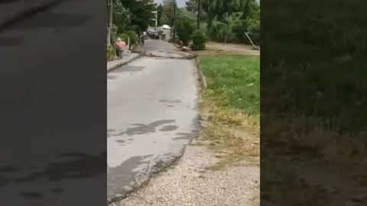 Σέρρες: Υπερχείλισε το ποτάμι στην κοιλάδα των Αγ. Αναργύρων (21/6/2020)