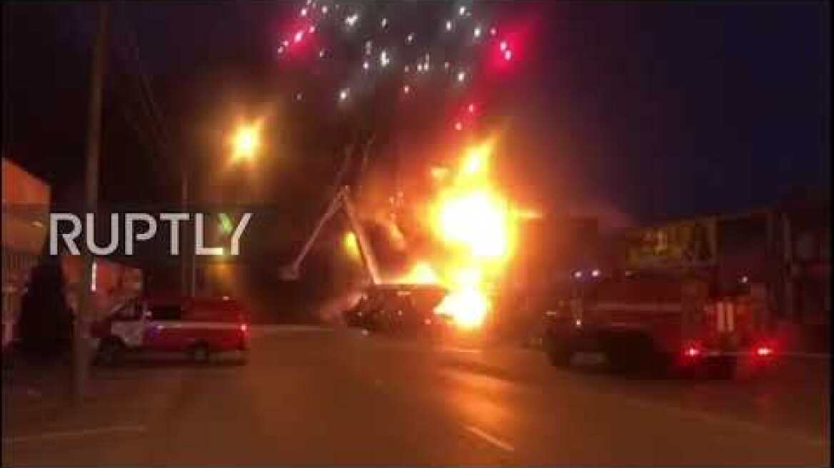 Russia: Fireworks explode as market in Rostov-on-Don catches fire