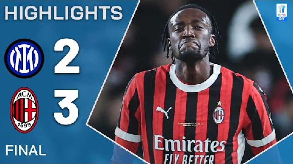 INTER-MILAN 2-3 | HIGHLIGHTS | Abraham Scores Last-Minute Winner! | EA Sports Supercup 2024/25