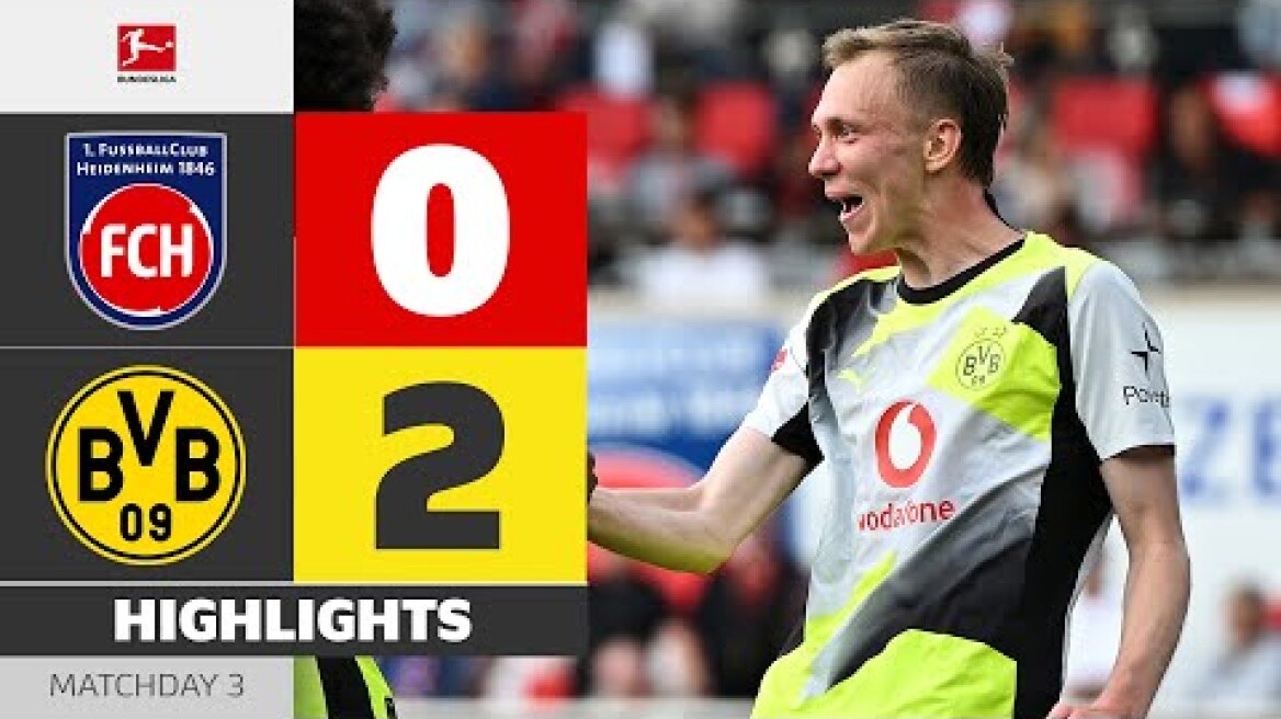 Beier On A Roll! | HEIDENHEIM - BORUSSIA DORTMUND | Highlights | Matchday 3 – Bundesliga 25/26
