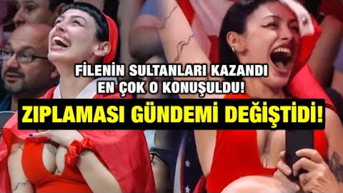Filenin Sultanları'nın Maçında Göğüs Dekolteli Sevinç! Nazlıcan İrem Köroğlu