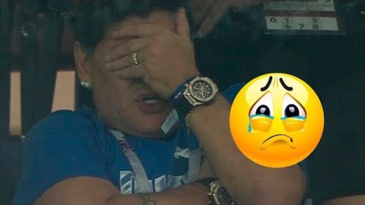 Olha só as reações do Maradona ao ver sua seleção ser MASSACRADA