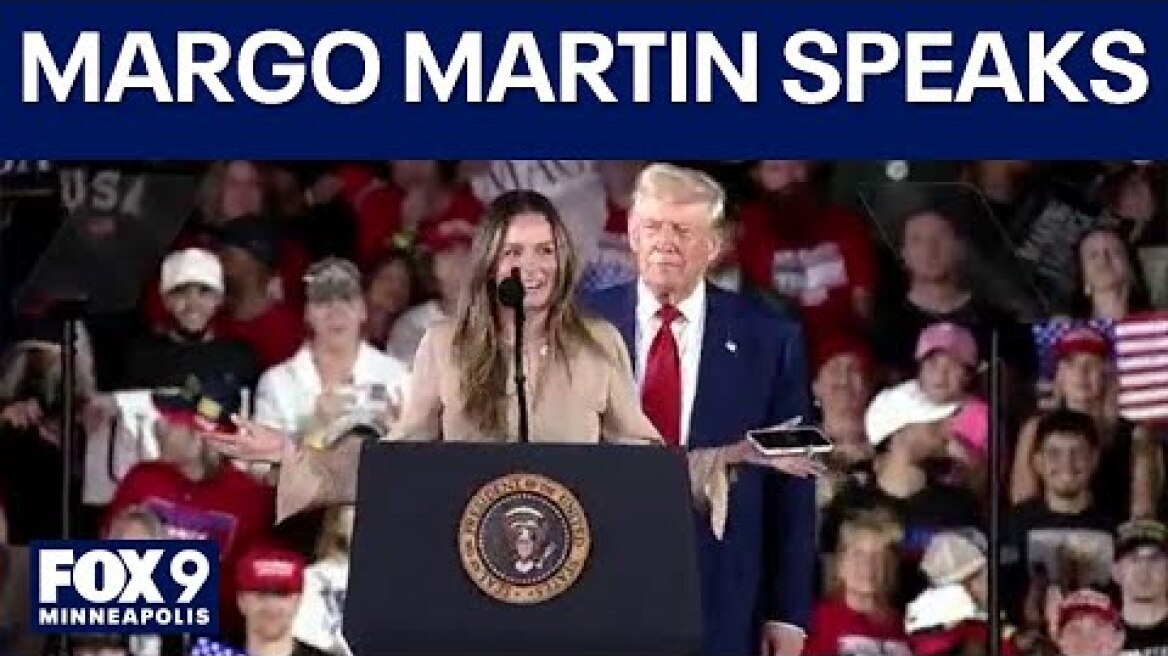Donald Trump photographer Margo Martin at 100 days rally: 'Trump 2028 anybody?'