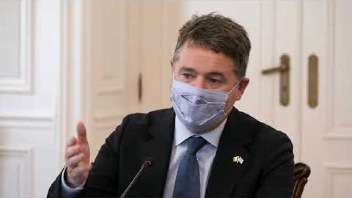 Συνάντηση Μητσοτάκη με πρόεδρο Eurogroup και Υπ.Οικ. Ιρλανδιας