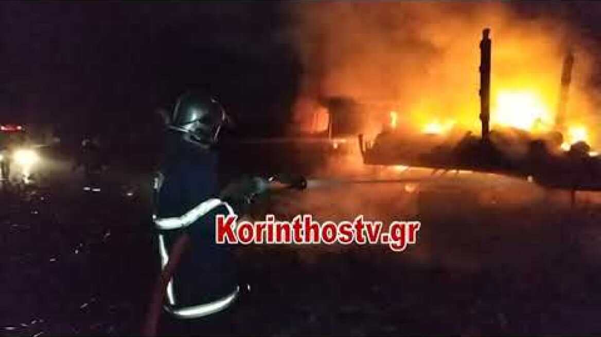 Φωτιά σε νταλίκα εν κινήσει στην παλαιά εθνική οδό Αθηνών- Κορίνθου στο Σουσάκι Κορινθίας