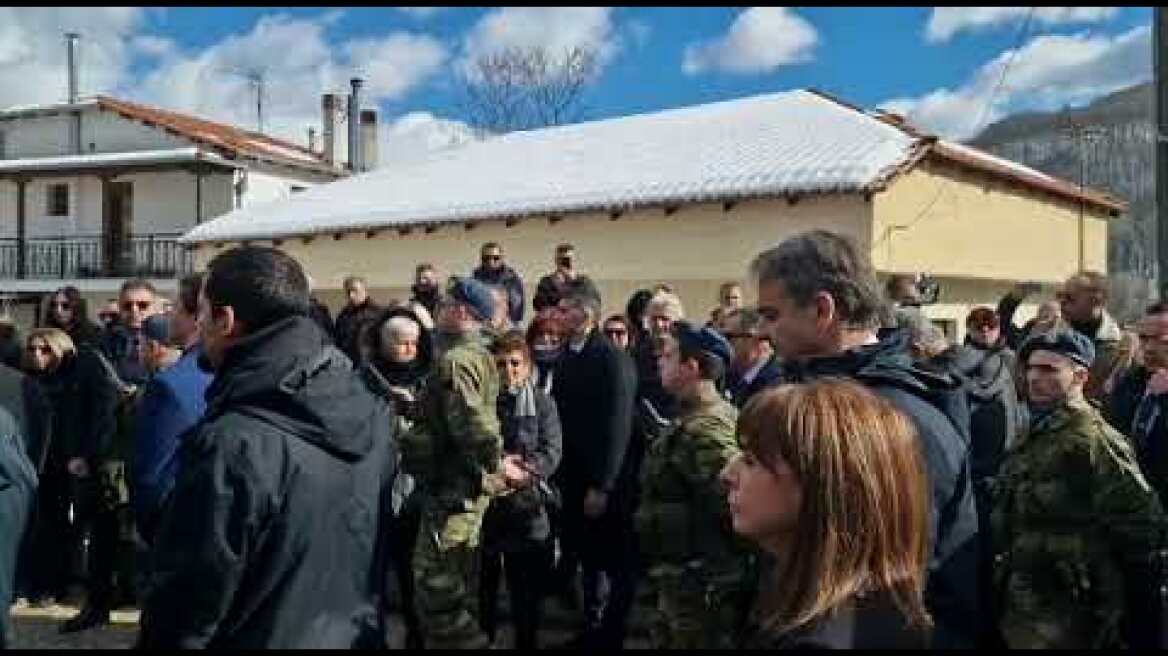 Μητσοτάκης και Σακελλαροπούλου στην κηδεία του Τσιτλακίδη