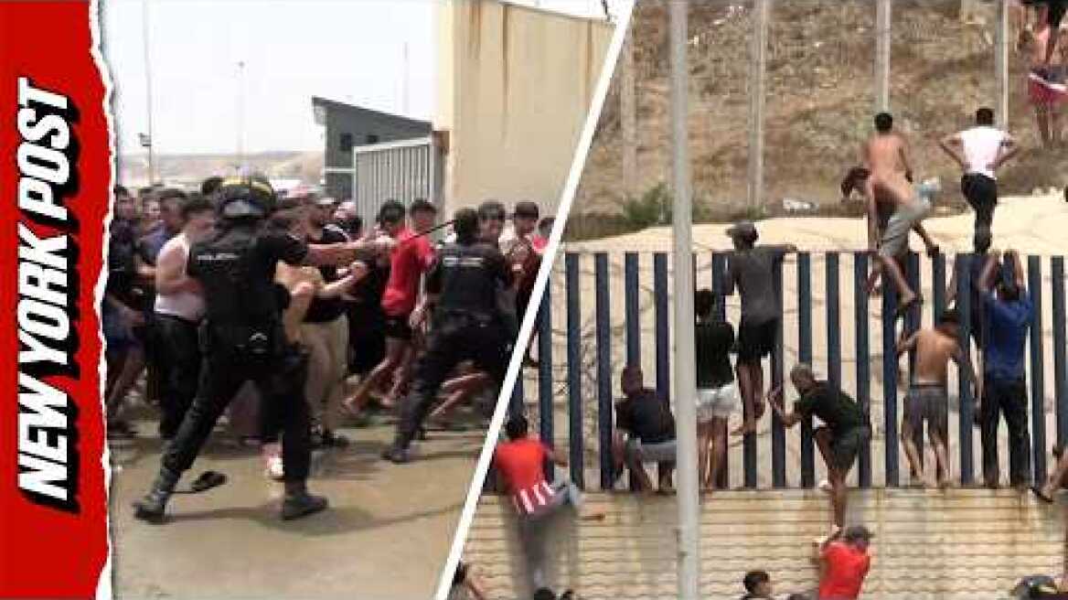 CHAOS at Ceuta Border as Migrants Surge Toward Spain