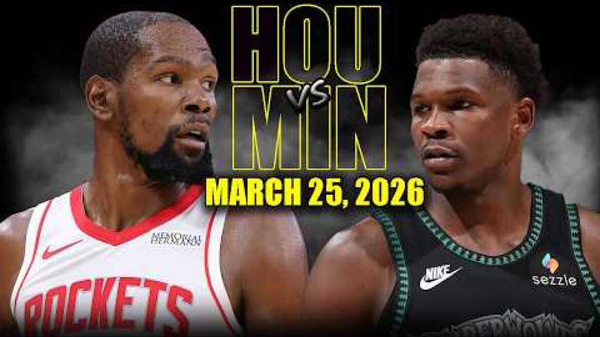 Houston Rockets vs Minnesota Timberwolves Full Game Highlights – March 25, 2026 | NBA Season