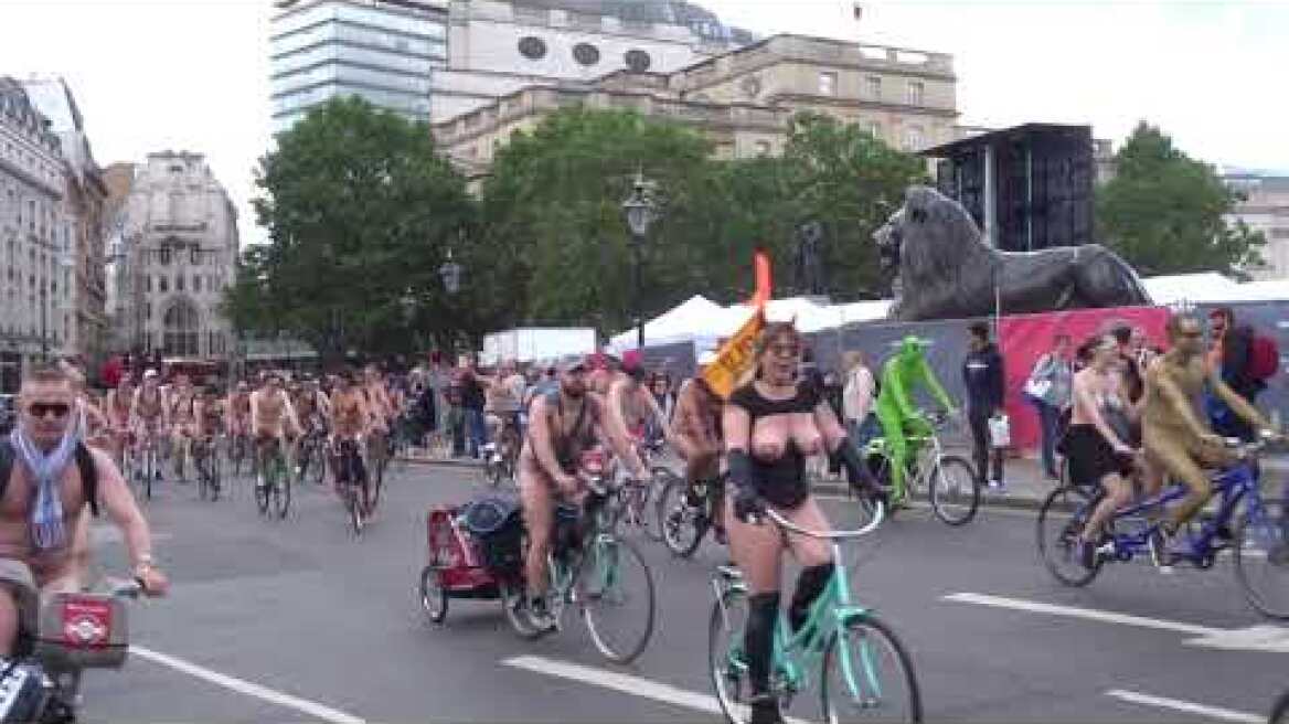 World Naked Bike Ride London Trafalgar Square June 8 2019