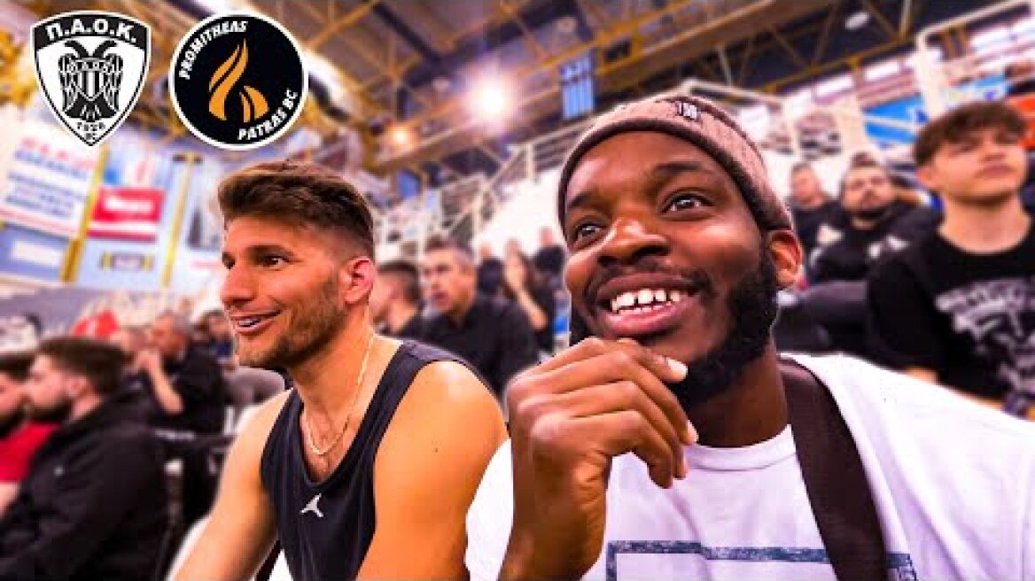 AMERICAN FAN EXPERIENCES FIRST GREEK BASKETBALL GAME! PAOK VS PROMITHEAS PATRAS!