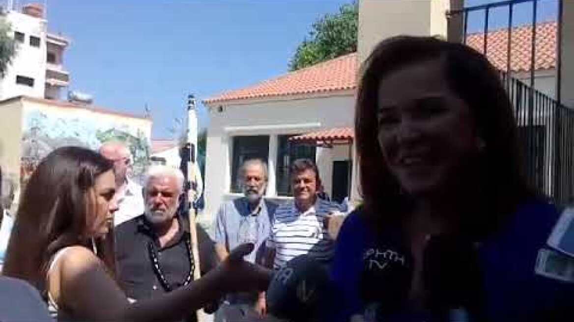 Στο 9ο Δημοτικό Σχολείο Χανίων ψήφισε η Ντόρα Μπακογιάννη