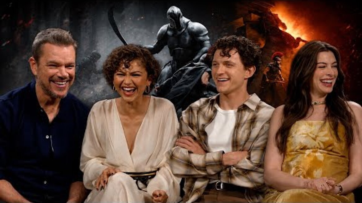 THE ODYSSEY Cast Interview | Matt Damon, Anne Hathaway, Tom Holland, Zendaya Talk Nolan's IMAX Epic
