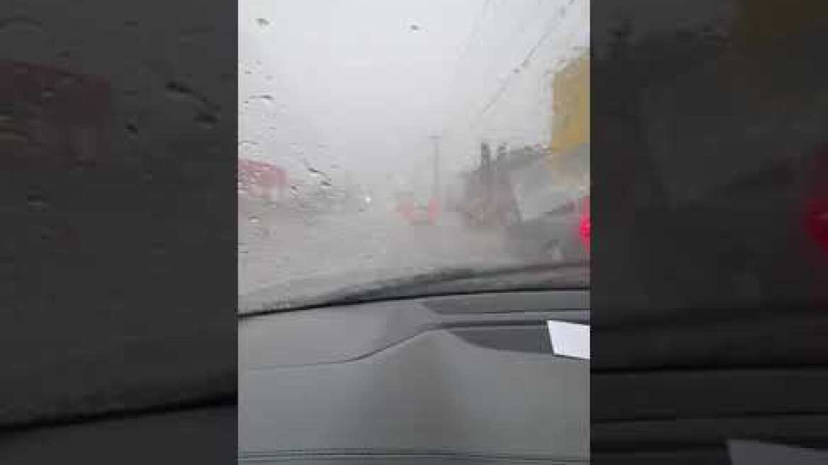 Χαλάζι στον Άγιο Στέφανο