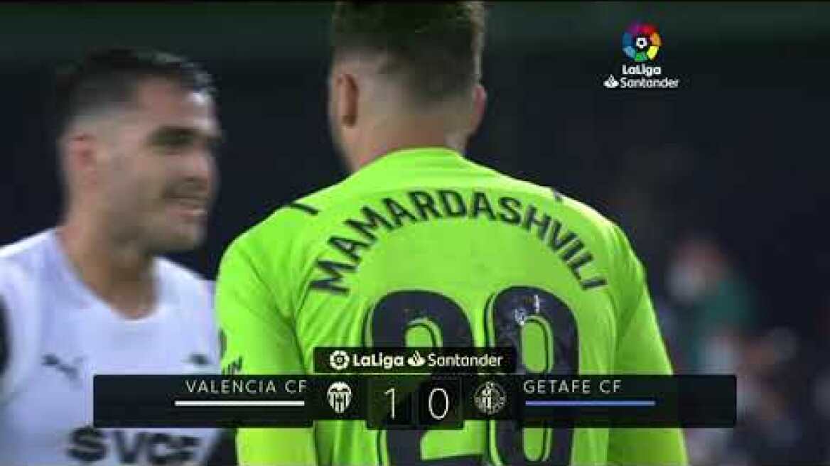 Resumen de Valencia CF vs Getafe CF (1-0)