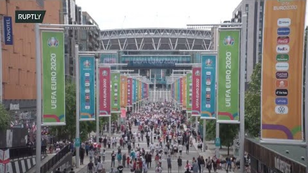 LIVE: Live outside Wembley Stadium ahead of Euro 2020 final