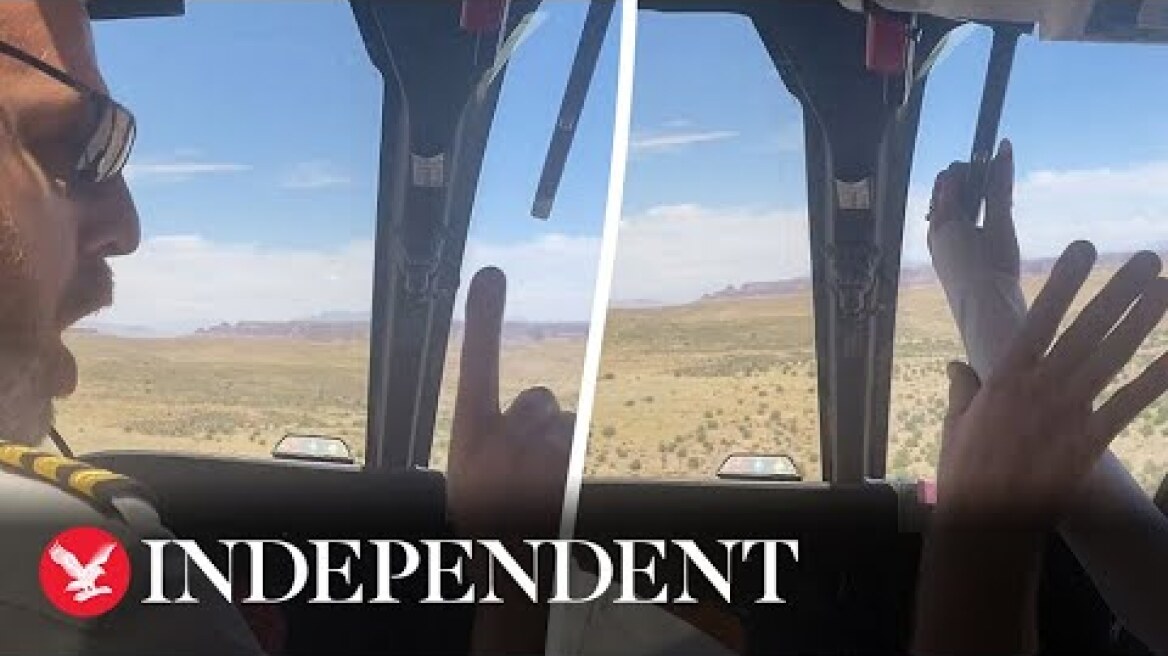 Watch: Angry pilot shouts at tourist for grabbing helicopter controls over Grand Canyon