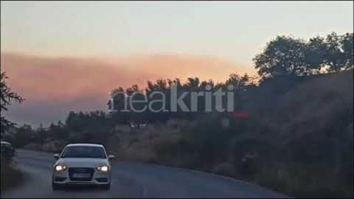 Πύρινα μέτωπα στο Ρέθυμνο - Εικόνες από την παλιά οδό Ηρακλείου - Μοιρών